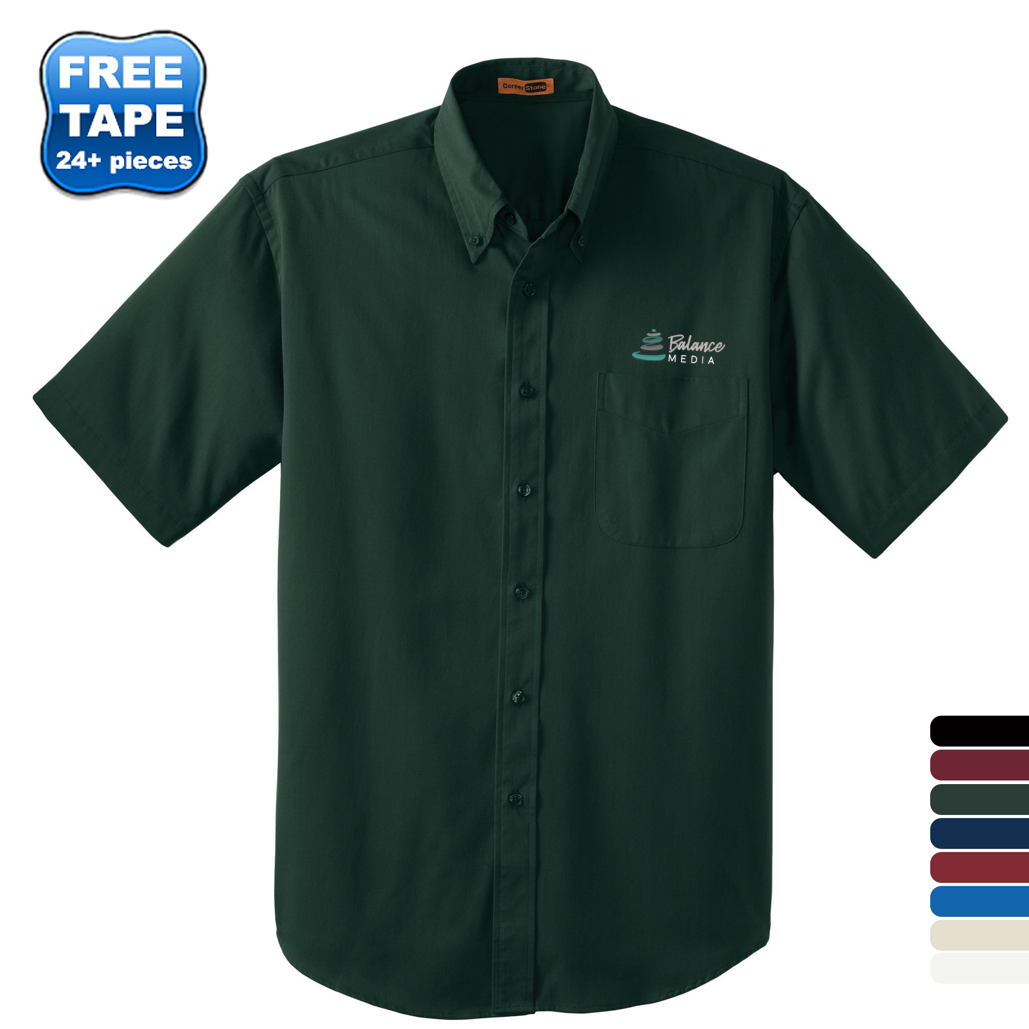 Product Photo 1 CornerStone® SuperPro™ Twill Men's Short Sleeve Shirt