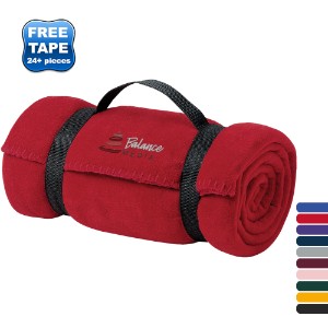 Port & Company® Value Fleece Blanket with Strap - WG4723