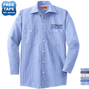 Red Kap® Striped Industrial Men's Work Shirt - WG4829