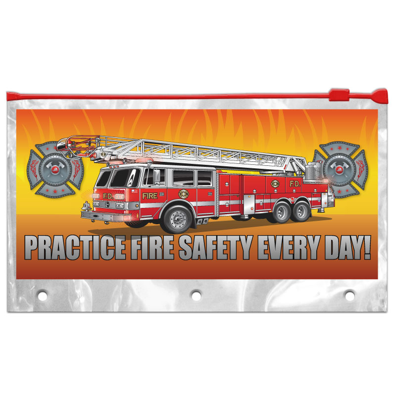 Product Photo 1 Practice Fire Safety Every Day Fire Truck Pencil Pouch, Stock