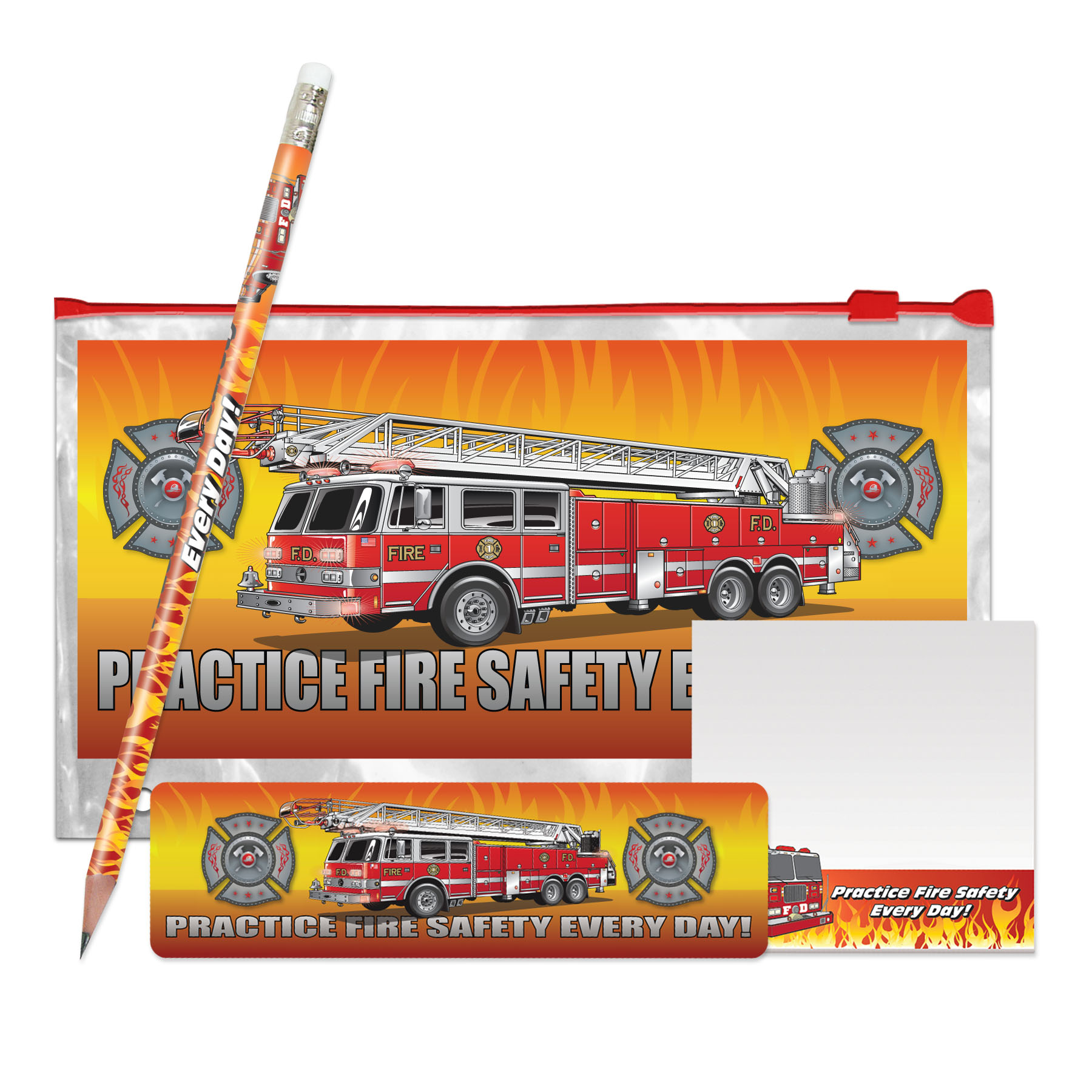 Product Photo 1 Practice Fire Safety Every Day Fire Truck School Kit, Stock