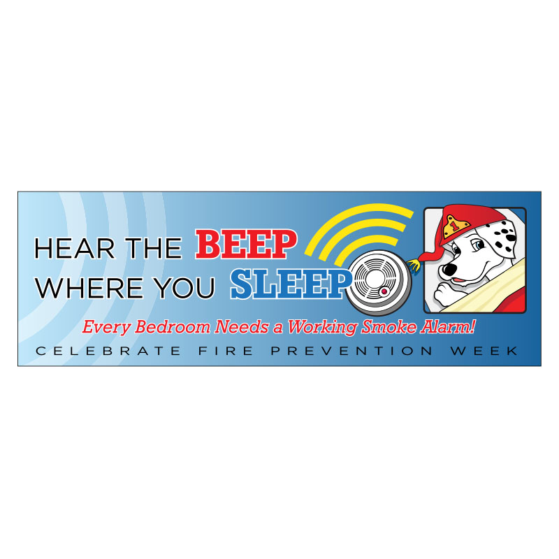 Product Photo 1 Hear the Beep Where You Sleep Heavy Duty Banner, 2' x 6'