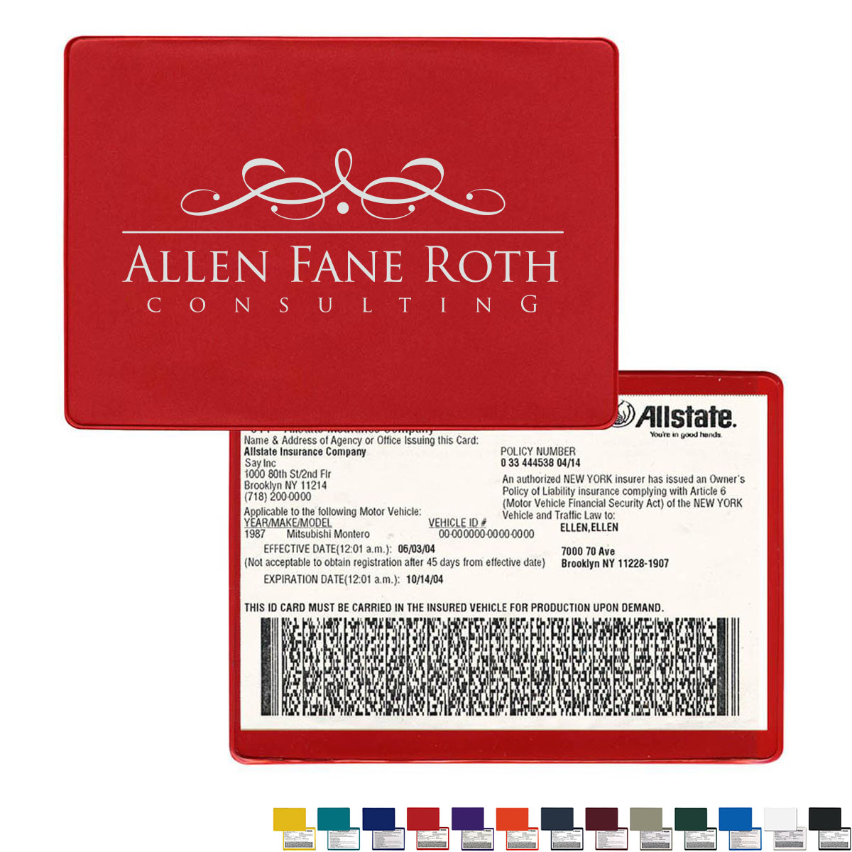 Product Photo 1 Vinyl Insurance and Registration Holder