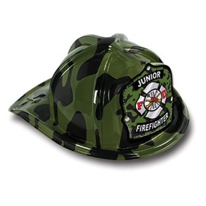 Chief's Choice Green Camo Firefighter Hat, Jr. Firefighter Stock - FCH928