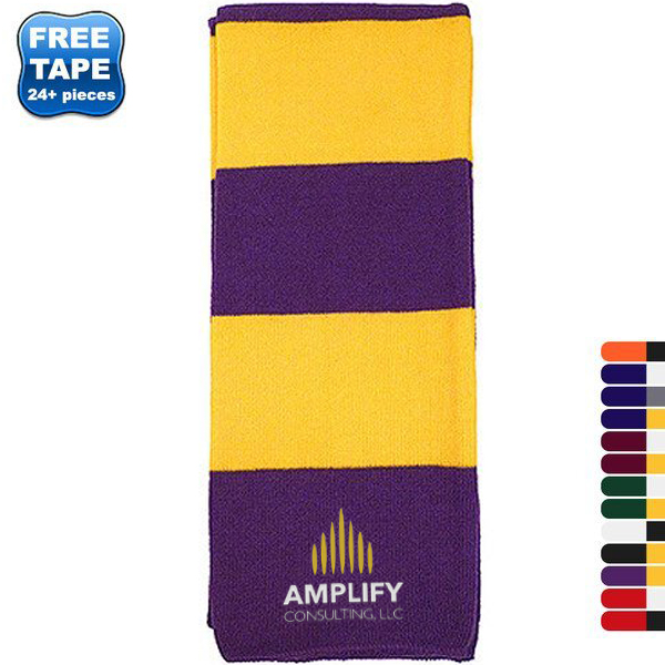 Product Photo 1 Striped Acrylic Knit Scarf