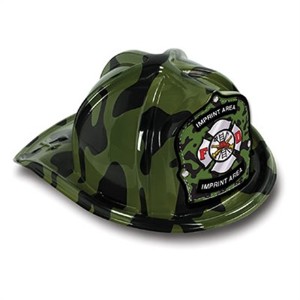 Chief's Choice Green Camo Firefighter Hat, Jr. Firefighter Design - FCH927
