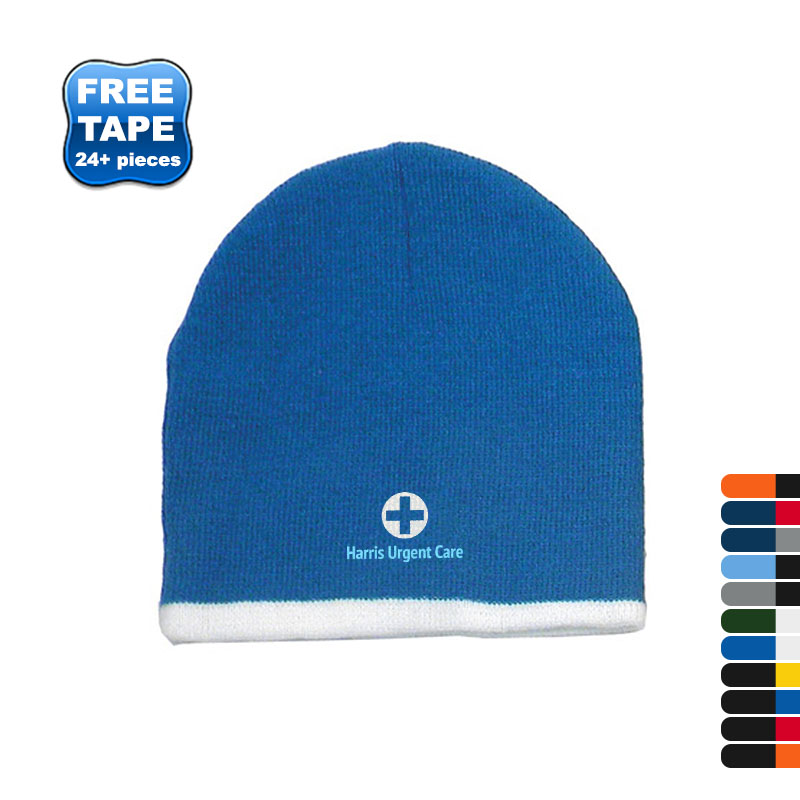 Product Photo 1 Two Color Acrylic Knit Beanie