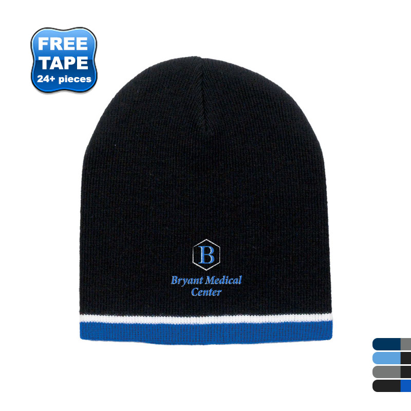 Product Photo 1 Tri Color Acrylic Knit Beanie