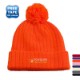 Knit Beanie With Pom Top