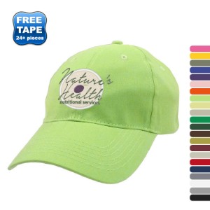 Brushed Cotton Twill Semi-Constructed Cap with Velcro Closure - AM7005