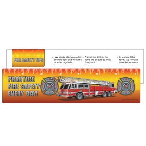 Practice Fire Safety Every Day Laminated Safety Ruler, Stock - RUL305