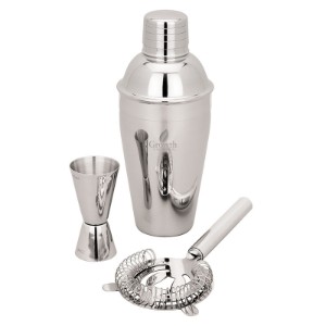 Martini Shaker with Jigger & Strainer Set - LG1208