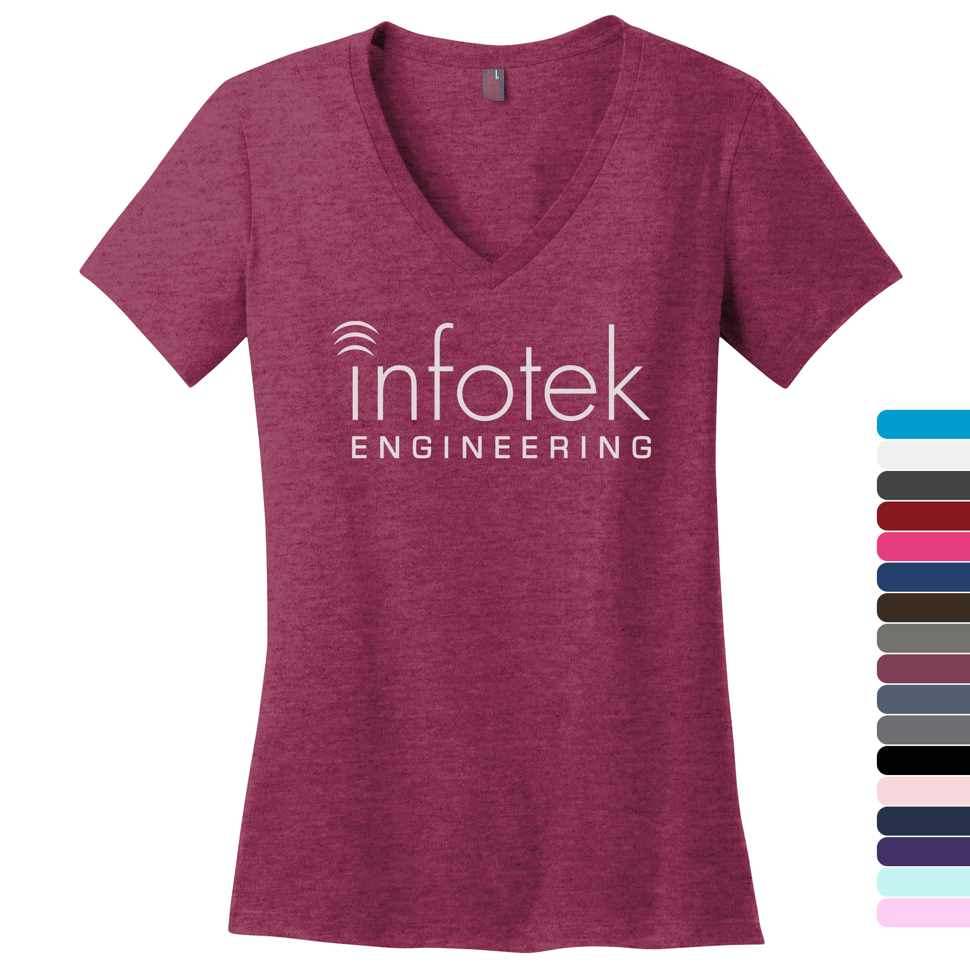 Product Photo 1 District Made® Perfect Weight® Ladies' V-Neck Tee