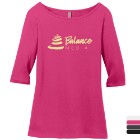 Photo 1 District Made® Perfect Weight® Ladies' 3/4-Sleeve Tee