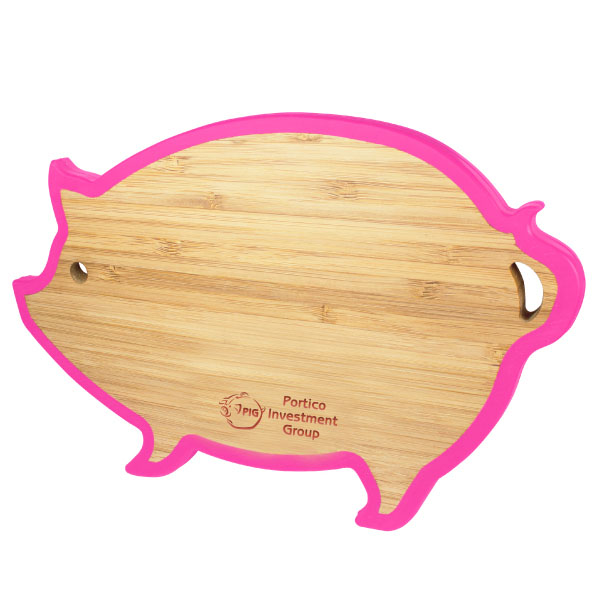 Product Photo 1 Pig Bamboo Silicone Edge Mini Cutting Board