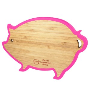 Pig Bamboo Silicone Edge Mini Cutting Board - MY3028