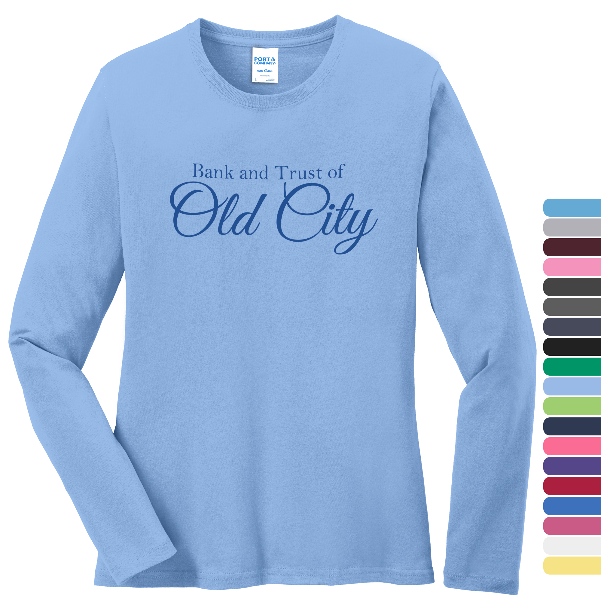 Product Photo 1 Port & Company® 100% Cotton Long Sleeve Ladies' Tee