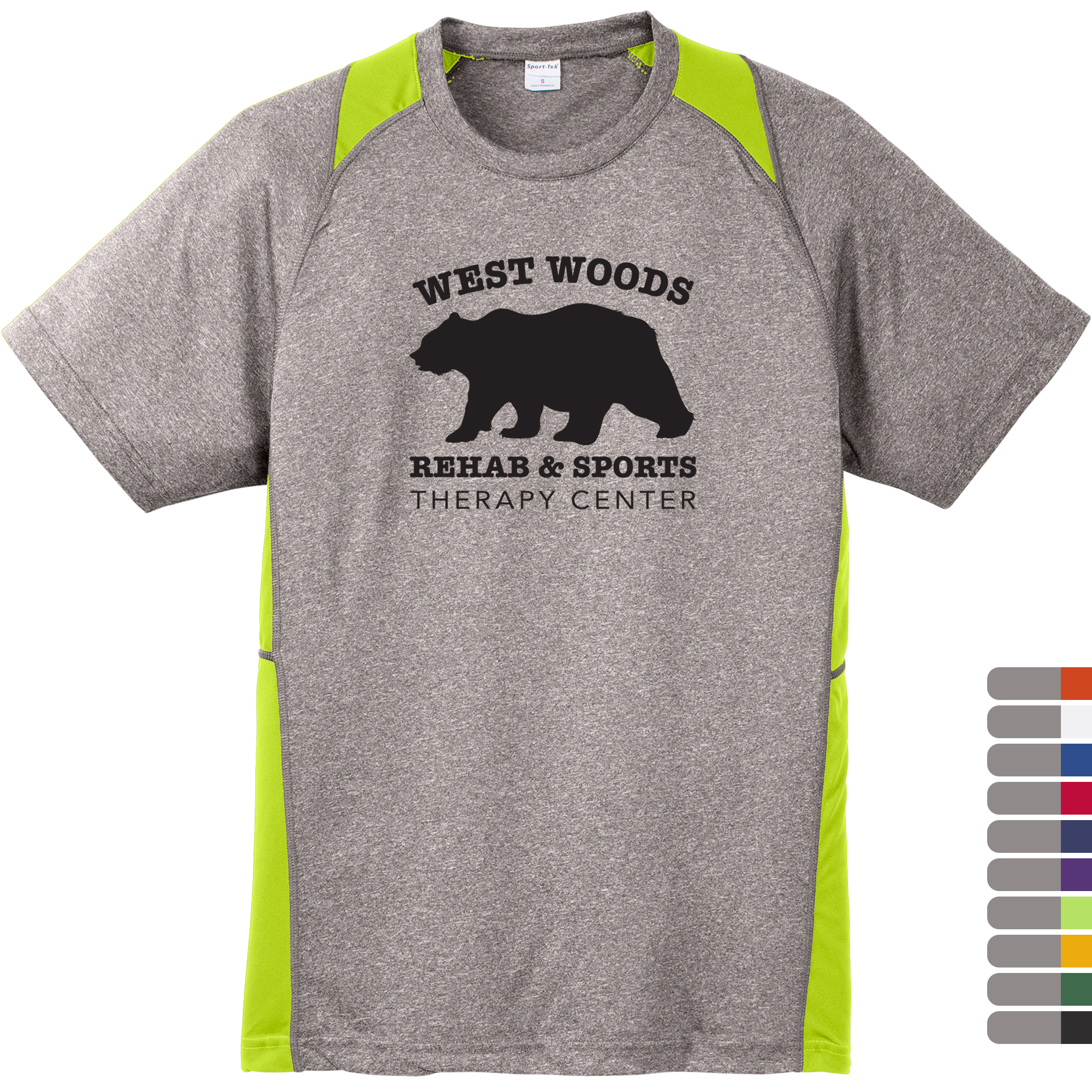 Product Photo 1 Sport-Tek® Heather Colorblock Contender™ Performance Tee