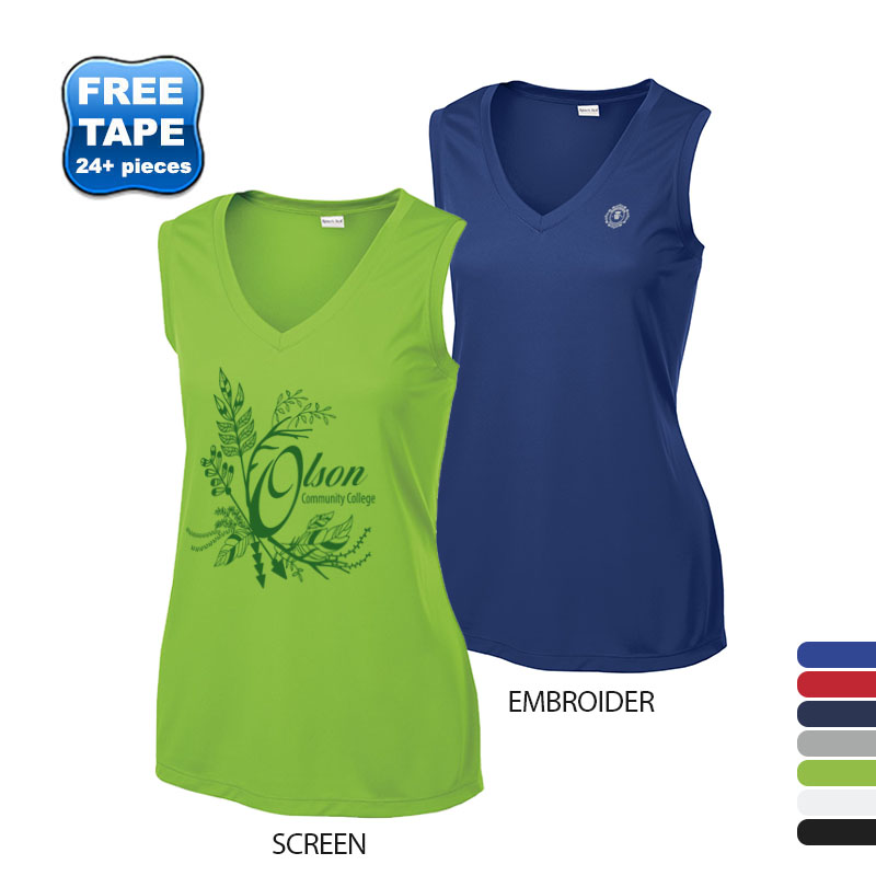 Product Photo 1 Sport-Tek® PosiCharge™ Competitor™ Sleeveless Ladies' V-Neck Performance Tee