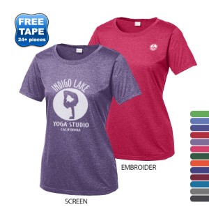 Sport-Tek® Heather Contender™ Ladies' Scoop Neck Performance Tee - WG3085