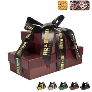Cosmopolitan Chocolate Covered Pretzels & Cashews Gift Tower - ZA3004