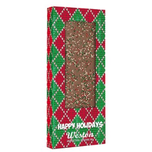 Gourmet Belgian Chocolate Bar with Holiday Nonpareil Sprinkles - MD8011