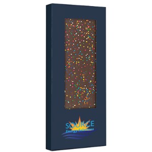Gourmet Belgian Chocolate Bar with Rainbow Nonpareil Sprinkles - MD8013
