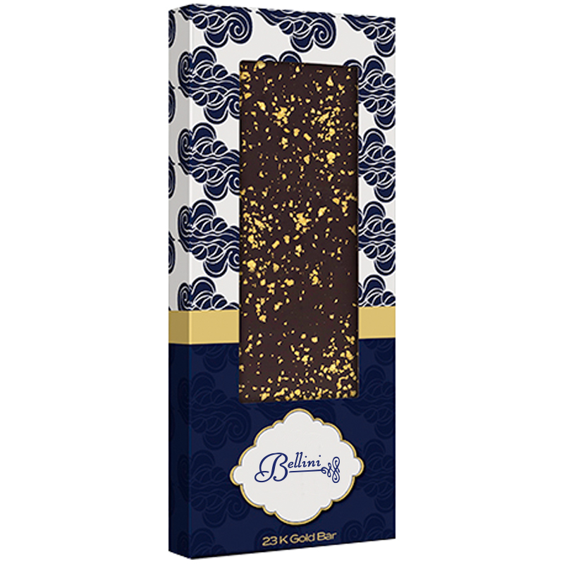 Product Photo 1 Gourmet Belgian Chocolate Bar with 23K Gold Flakes