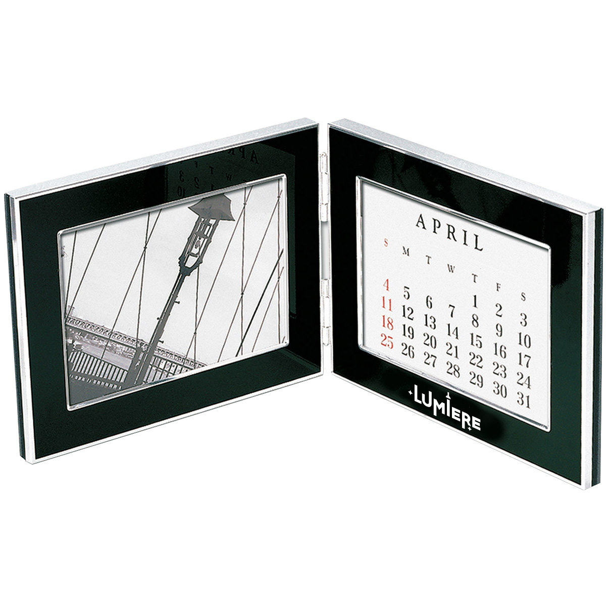 Product Photo 1 Folding Photo Frame & Perpetual Calendar, 4" x 6"