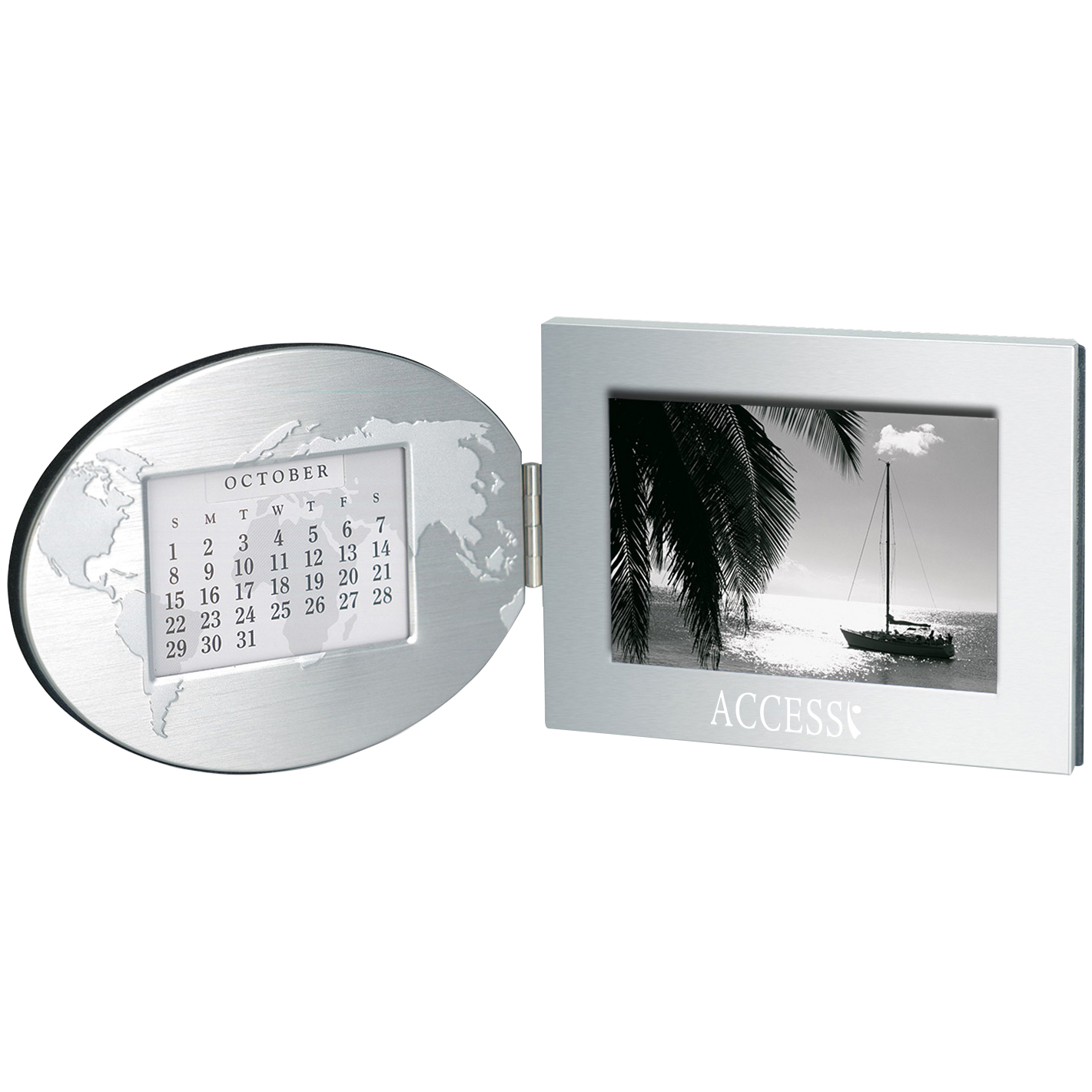 Product Photo 1 Global Vision Photo Frame & Perpetual Calendar, 4" x 6"