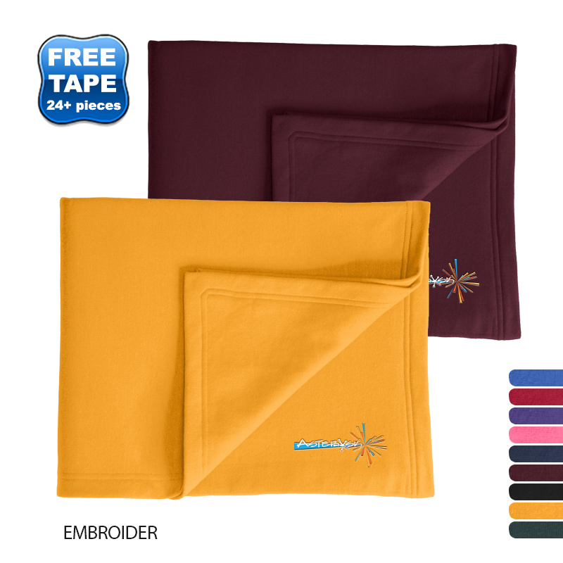Product Photo 1 Port & Company® Cotton Poly Sweatshirt Blanket. 50" x 60"