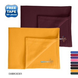 Port & Company® Cotton Poly Sweatshirt Blanket. 50" x 60" - WG9803