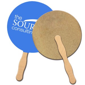 Round Recycled Paper Hand Fan - LC2430