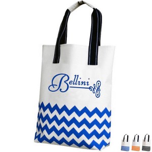 Chevron Pattern 600D Polyester Tote - SU5000