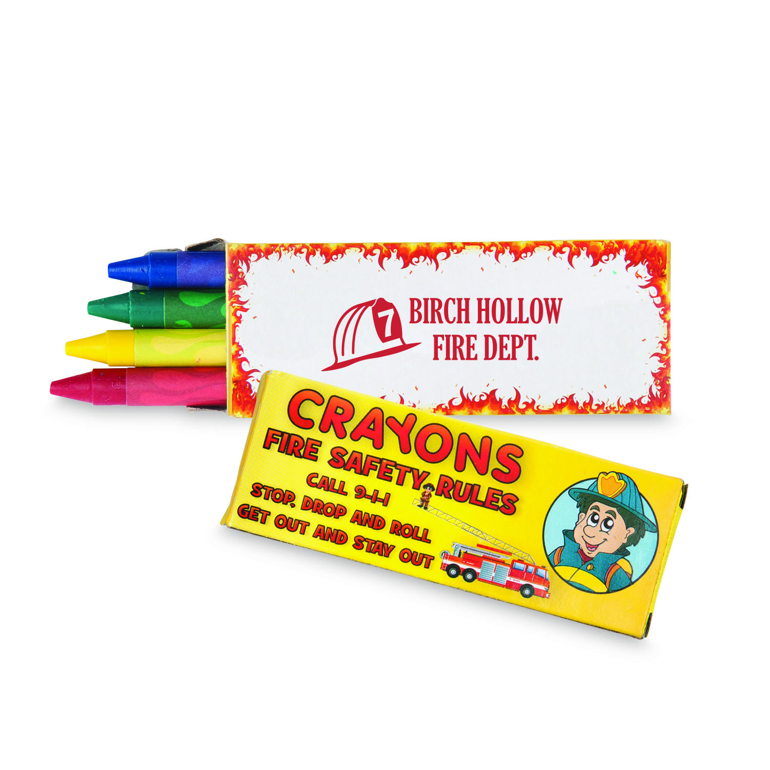 Product Photo 1 Four Pack Crayons, Fire Safety Design Custom