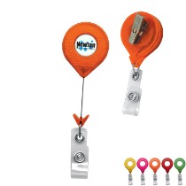 Jumbo Reflective Retractable Badgeholder, Alligator Clip