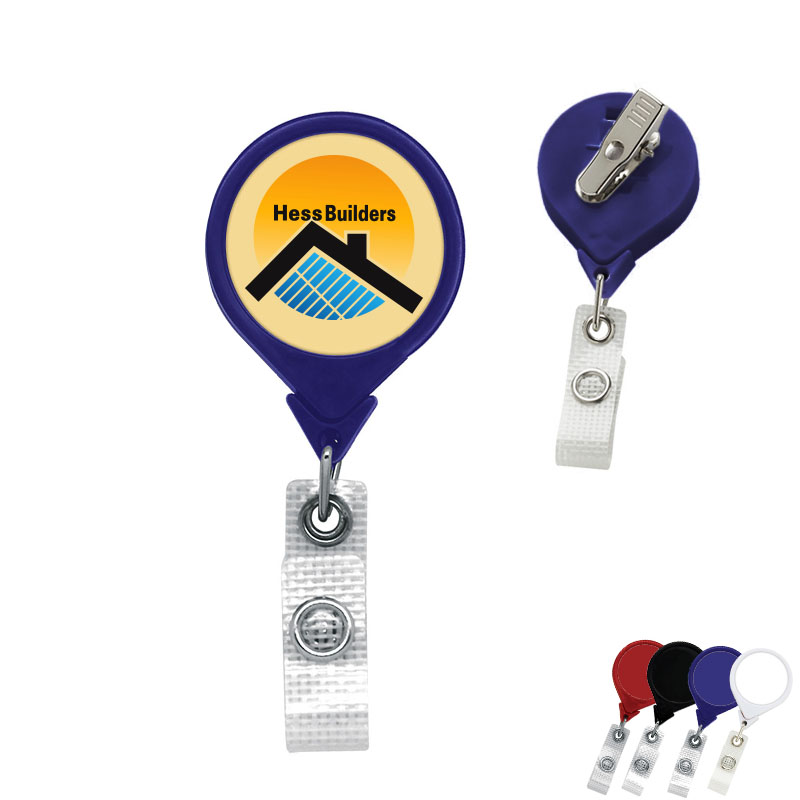 Product Photo 1 Jumbo Round Retractable Badgeholder, Alligator Clip w/Antimicrobial Additive