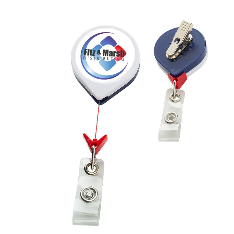Product Photo 1 Jumbo Patriot Round Retractable Badgeholder, Alligator Clip