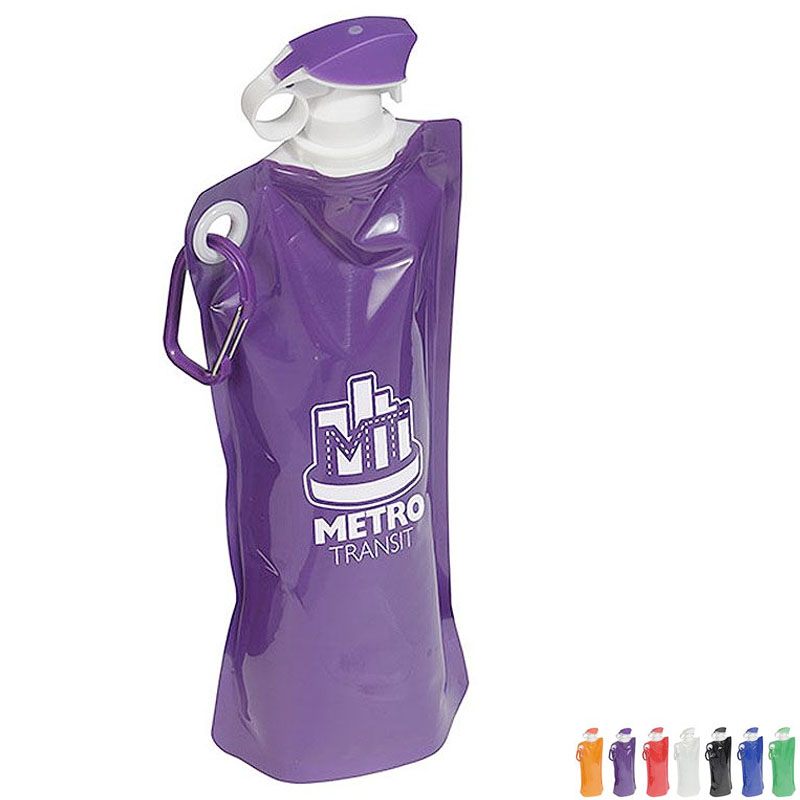 Product Photo 1 Flip Top Folding Water Bottle, 27oz.