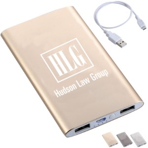 Sleek Aluminum Power Bank, 4000mAh - BT8052