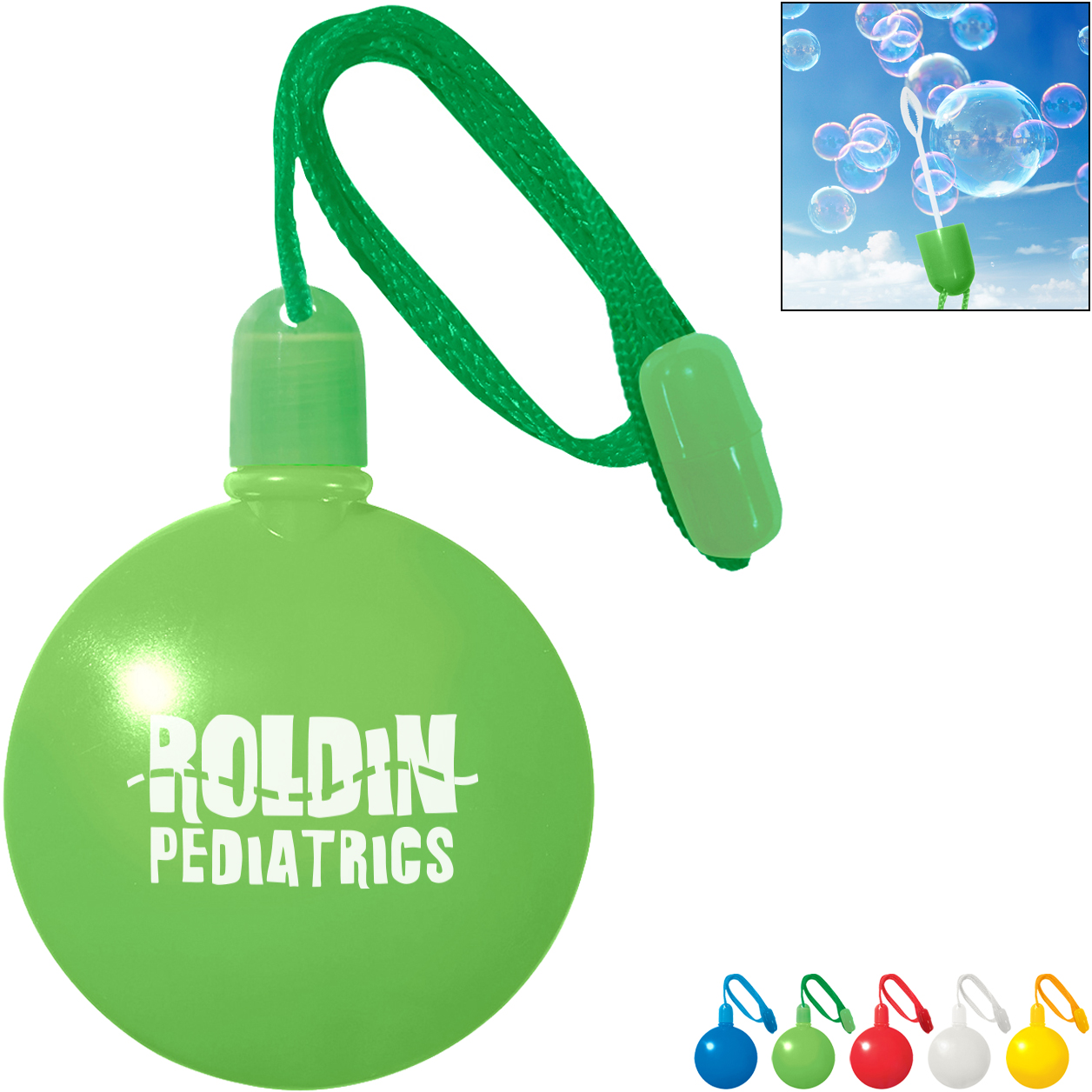 Product Photo 1 Round Bubble Dispenser with Neck Cord, 1-1/3oz.