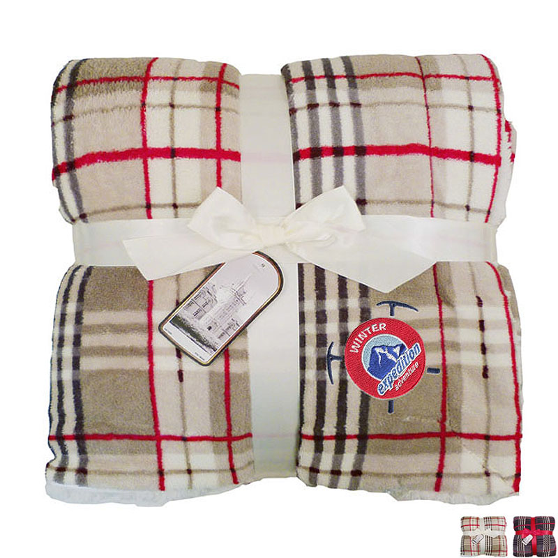 Product Photo 1 Lambswool Microsherpa Plaid Blanket, 50" x 60"