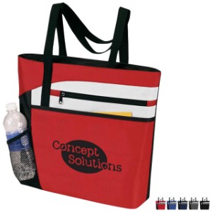 Rocket Zip Pockets 600D Polyester Tote - CT1960