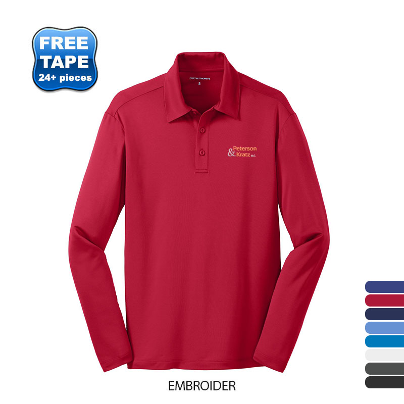 Product Photo 1 Port Authority® Silk Touch™ Performance Men's Long Sleeve Polo