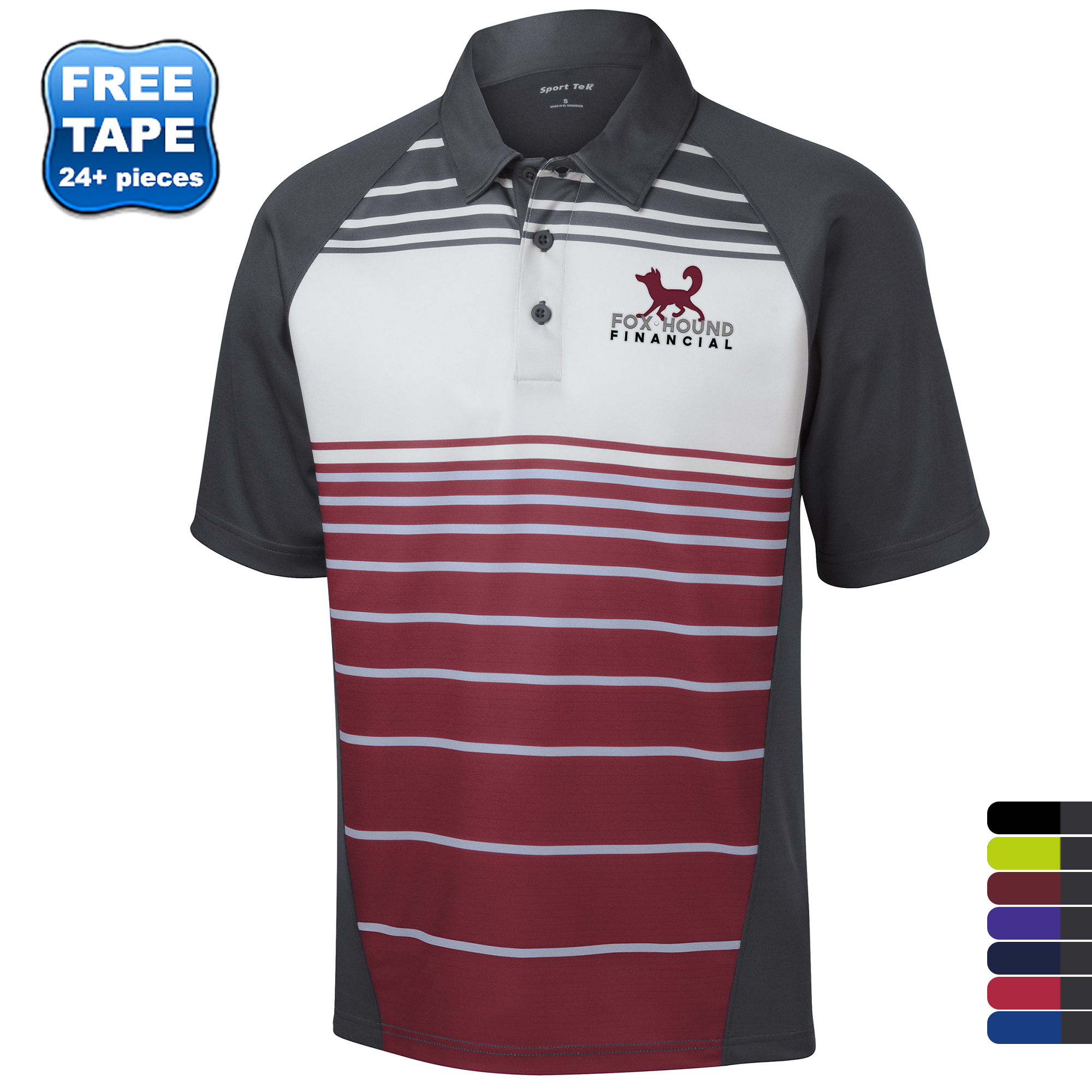 Product Photo 1 Sport-Tek® Dry Zone® Sublimated Stripe Men's Polo