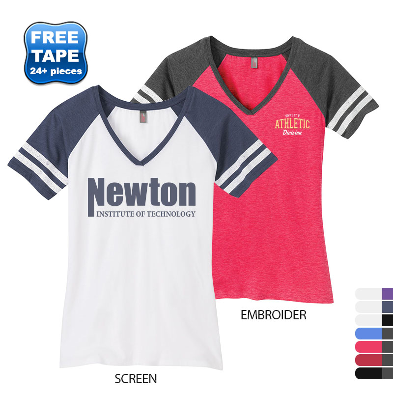 Product Photo 1 District Made® Game V-Neck Ladies' Tee