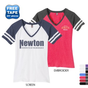 District Made® Game V-Neck Ladies' Tee - WJ2240