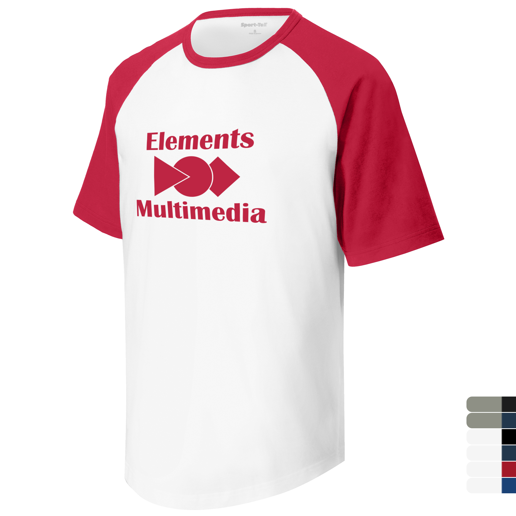 Product Photo 1 Sport-Tek® Cotton Colorblock Raglan Men's Tee