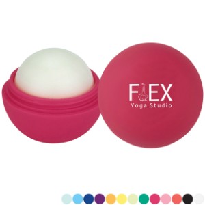Flavored Lip Balm in Round Rubber Ball - WB1477