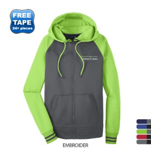 Sport-Tek® Sport-Wick® Varsity Fleece Men's Full-Zip Hoodie - WJ2305